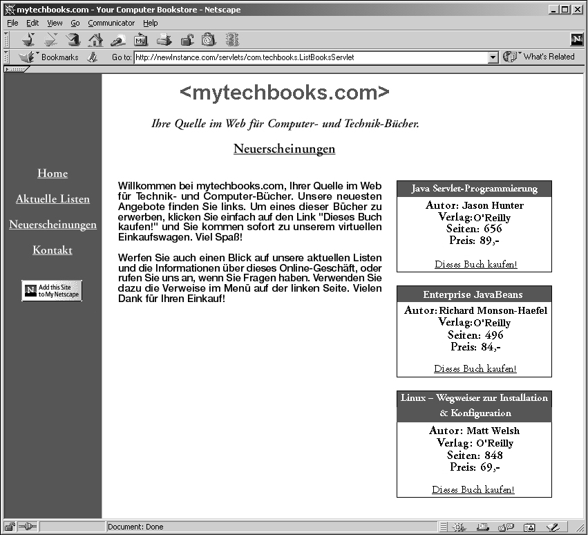 HTML-Ausgabe der neuen Bücherlisten von mytechbooks.com HTML-Ausgabe der neuen Bücherlisten von mytechbooks.com